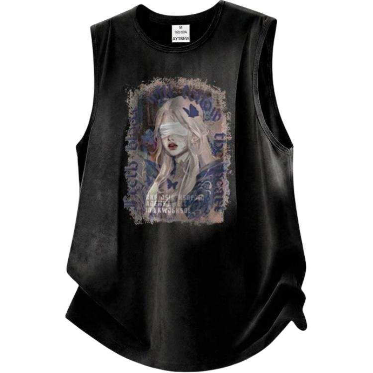 Lnga Landgre Tank Tops Men's Crew Neck Thin Sleeveless
