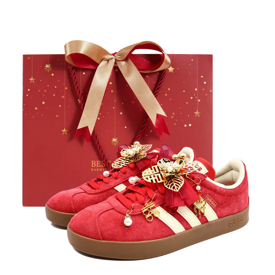 Adidas Adidas Vl Court Classic Love Forever Low top German Army Trainers Unisex Red