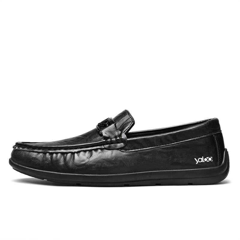 YALU Top Grain Cow Leather Gommino Loafers Men's