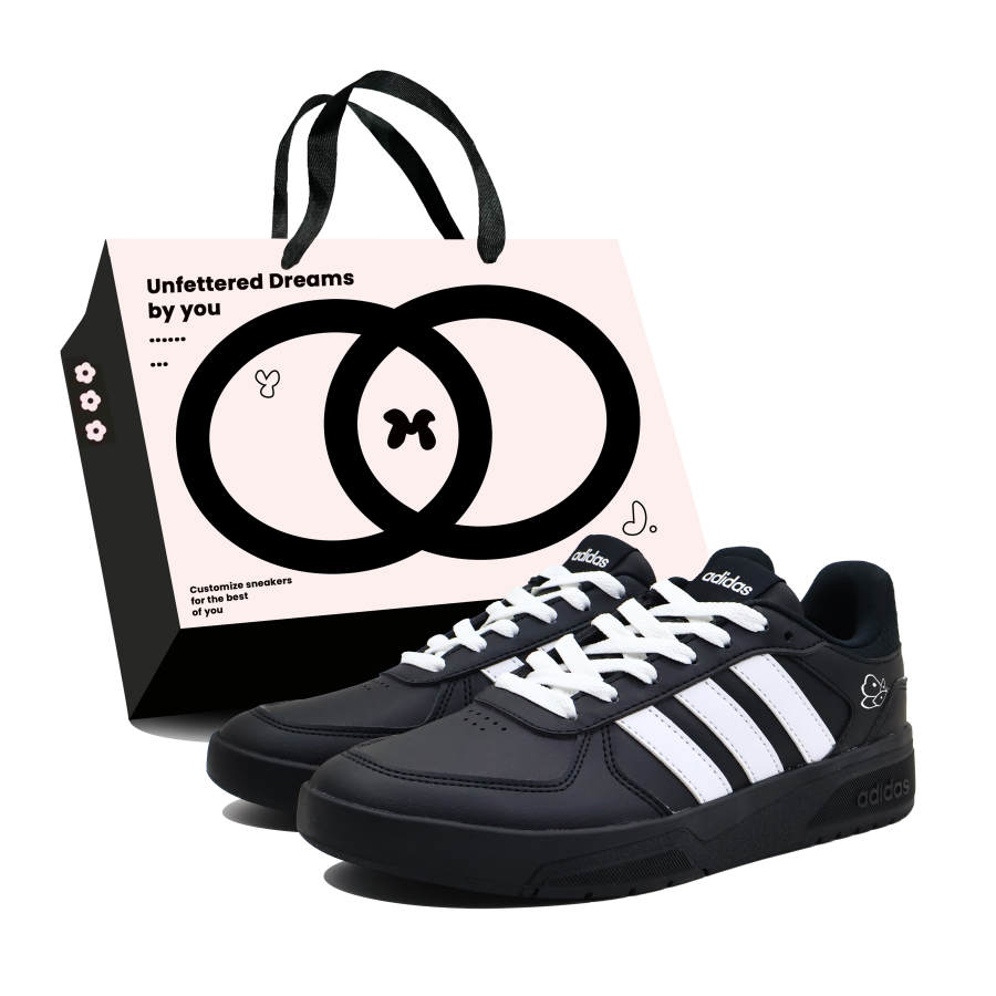 Adidas Adidas COURTBEAT Butterfly Love Leather Low top Skateboard Shoes Unisex Black