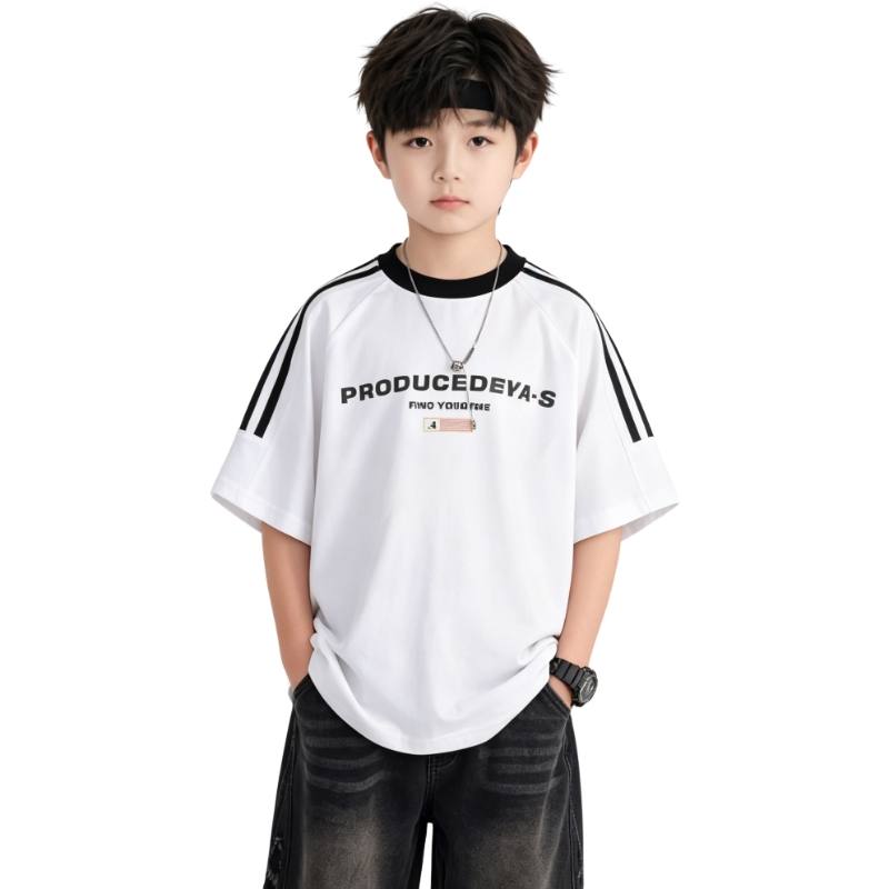 YALU Grade School T Shirts Crew Neck Thin
