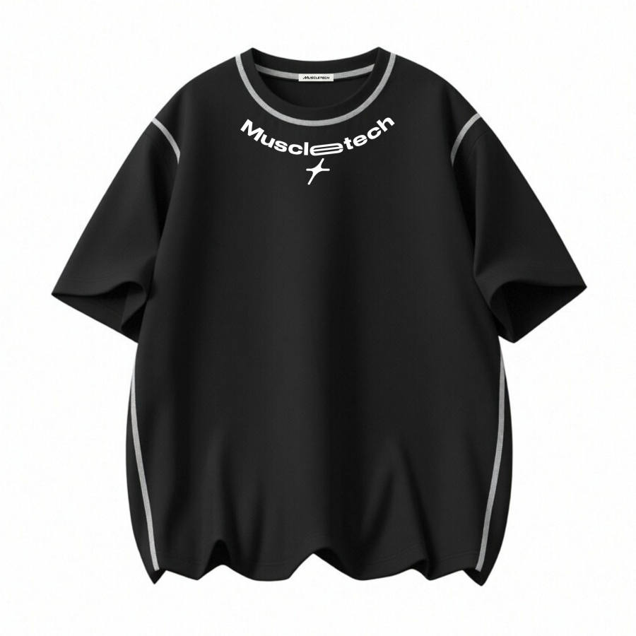 MUSCLETECH T Shirts Unisex Crew Neck Thin Straight Fit