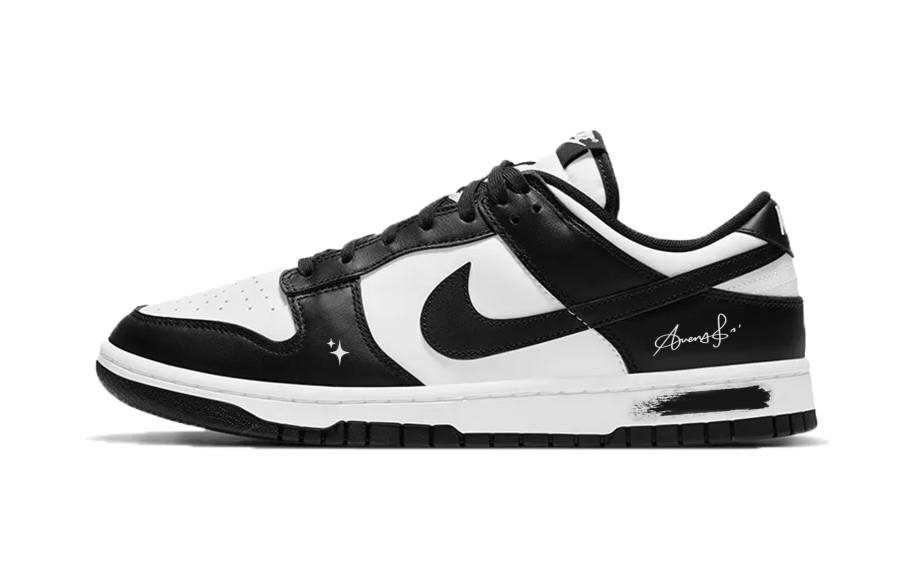 Nike Nike Dunk The Lone Brave Leather Abrasion Resistant Low top Kids' Skateboarding Shoes Black Teenagers