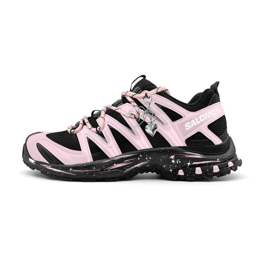 SALOMON XA PRO 3D Breathable Balance Thermal Low top Trail Running City Commuting Running Shoes Unisex Black Pink