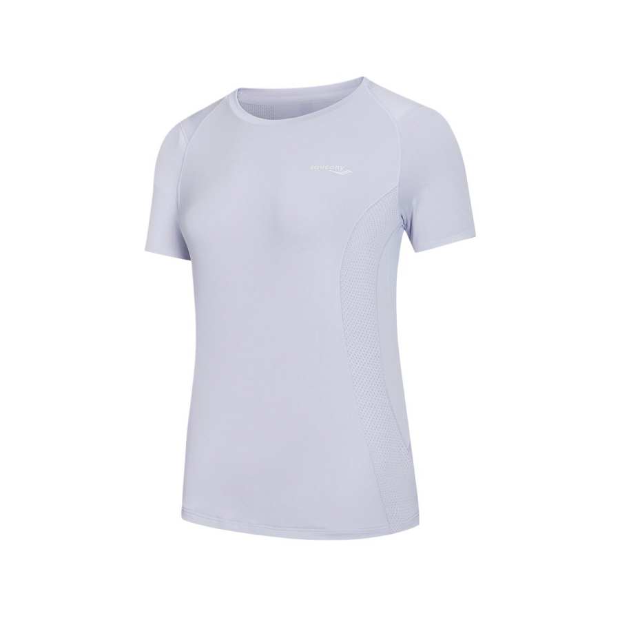 Saucony T Shirts Women's Lavender Crew Neck