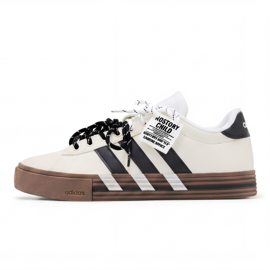 Adidas Adidas Daily 4.0 Milk White Overture Leather Slip Resistant Low top Skateboard Shoes Unisex Custard