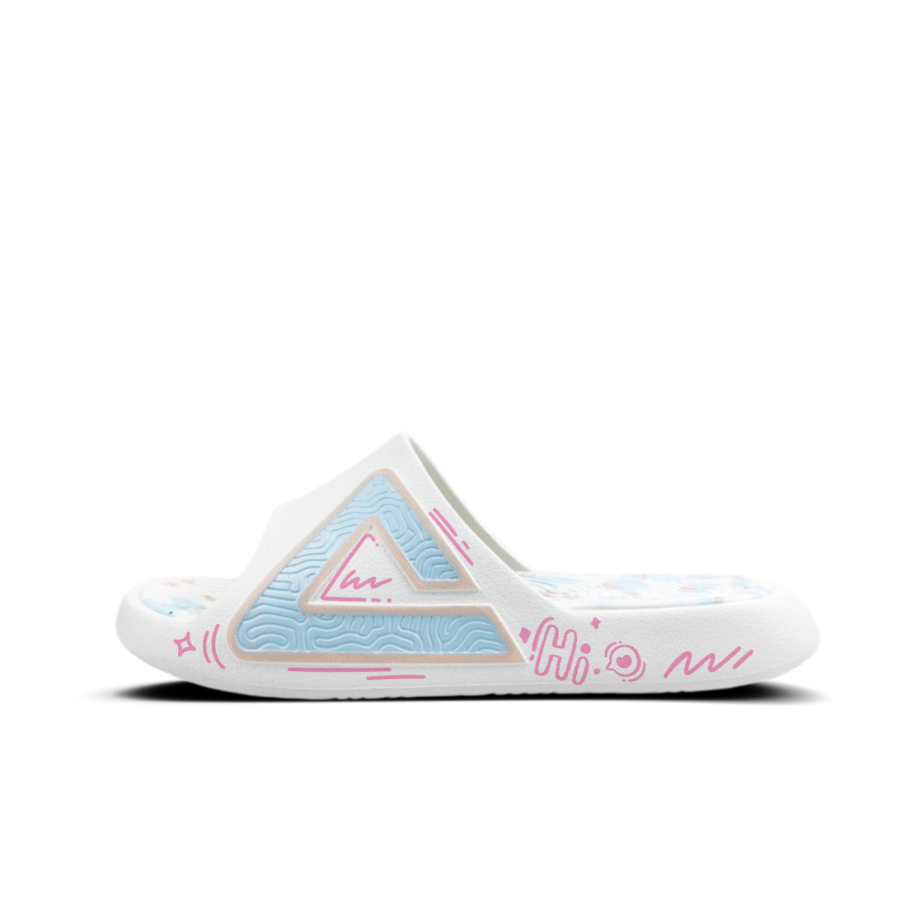 PEAK EVA Graffiti Cute Pet Quiet Slip Resistant Quick Dry Cushioning Slide Slippers Unisex