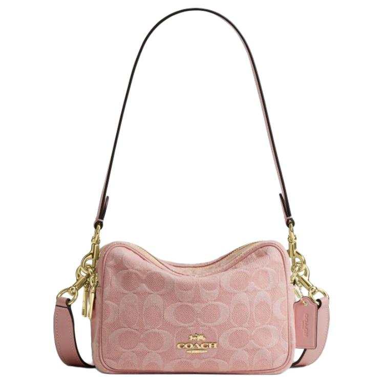COACH COACH Fabric Shoulder Bag Mini Women's Light Pink