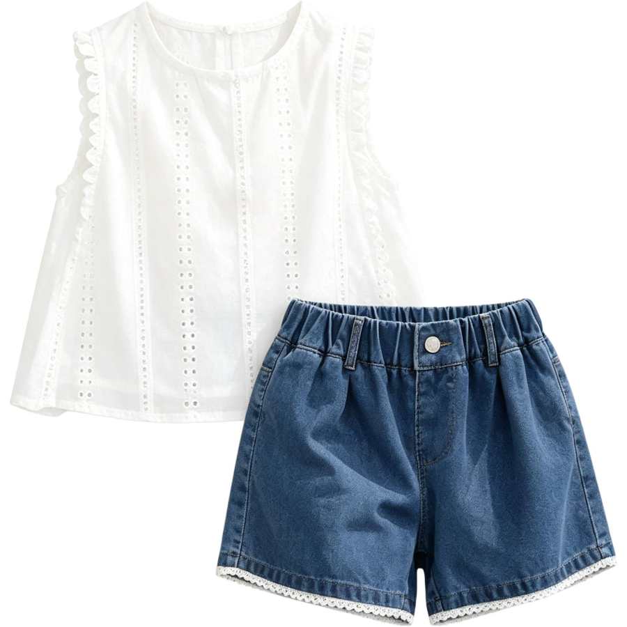 YALU Kids Casual Sportswear Crew Neck Thin Stretch