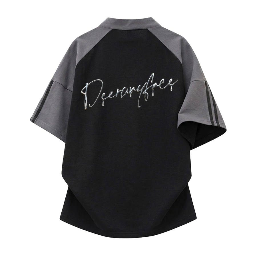 DEERWAY T Shirts Unisex Henry Collar Moderate Straight Fit
