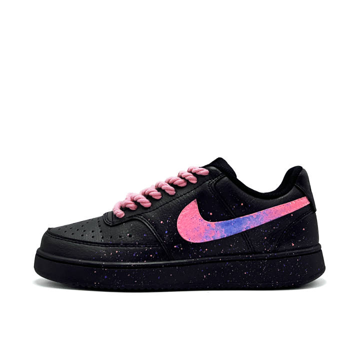 Nike Nike Court Vision Low Nebula Dream Pink Synthetic Leather Low top Skateboard Shoes Unisex Pink Blue