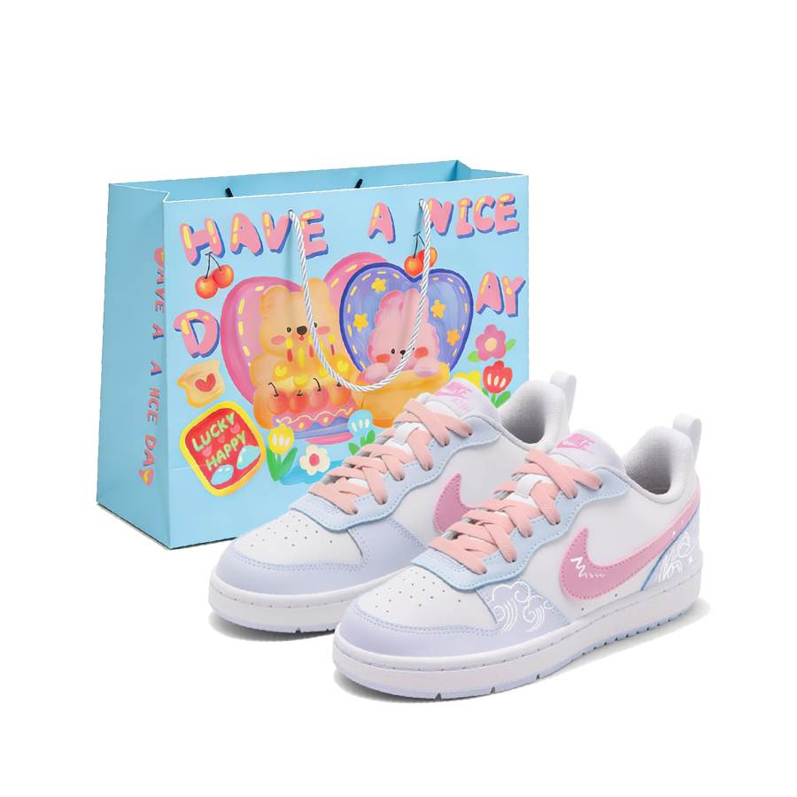 Nike Nike Court Borough 2 Lightweight, Breathable, And Slip Resistant Low top Skateboard Shoes Women's