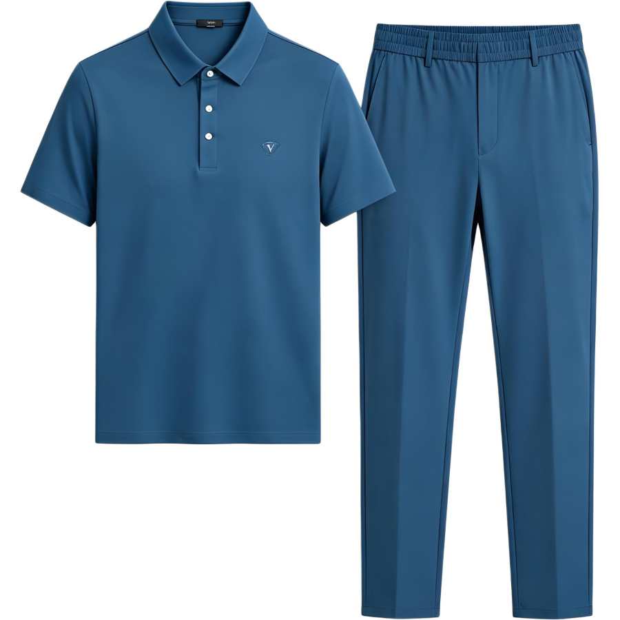 Lnga Landgre Business Suits Men's Polo Collar Thin