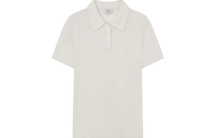 Teenie Weenie Knitwear Women's White Polo Collar Moderate Other