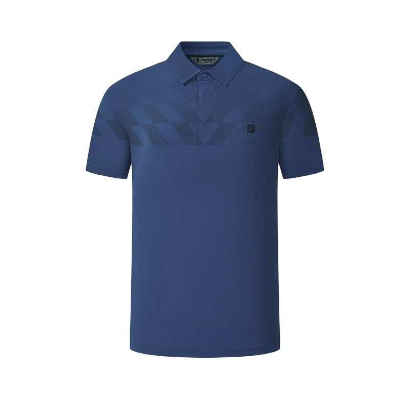 FILA Golf Polo Shirts Men's Dark Cherry Blue Polo Collar Moderate