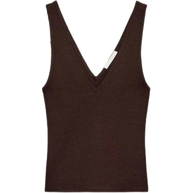 ZARA Tank Tops Women's Brown Other