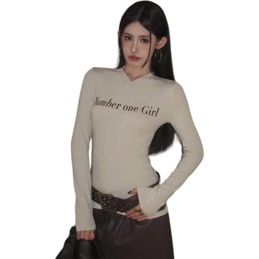 VENICEW T Shirts Women's V Neck Moderate Straight Fit