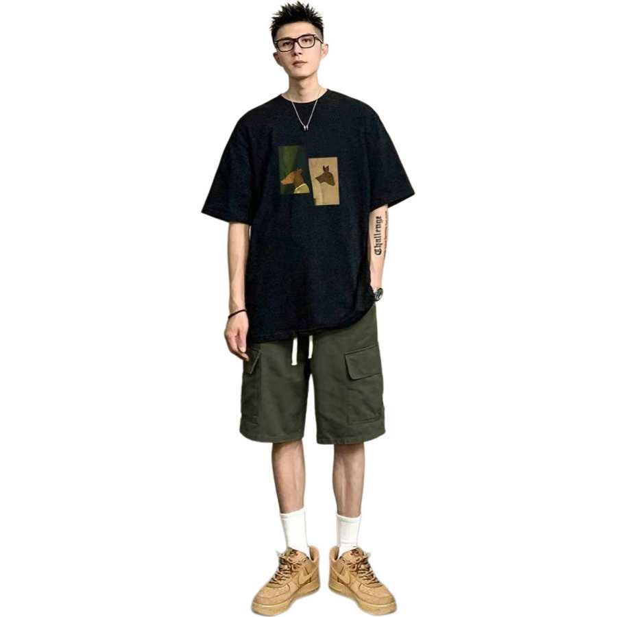 Lnga Landgre Casual Sportswear Men's Crew Neck Thin