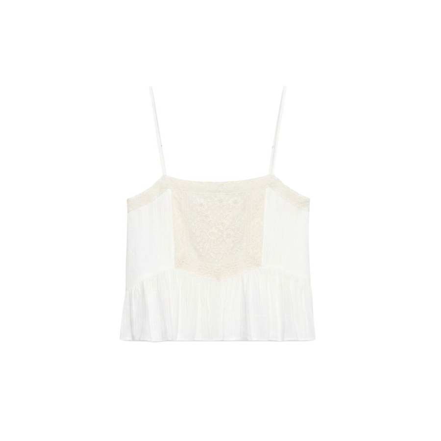 ZARA Camisoles Women's White Thin