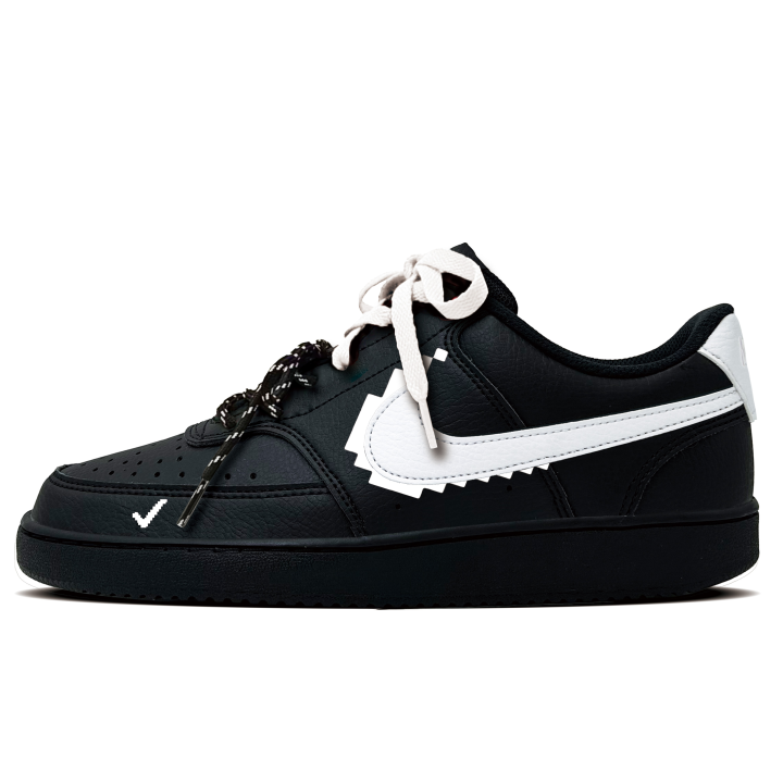 Nike Nike Court Vision 1 Serrated Synthetic Leather Abrasion Resistant Abrasion Resistant Low top Skateboard Shoes Men's