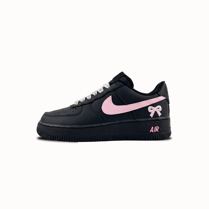 Nike Nike Air Force 1 Low top Skateboard Shoes Unisex Black Pink
