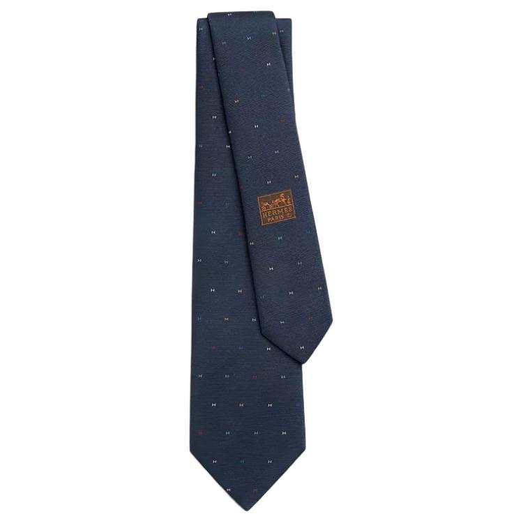 HERMES HERMES Ties Men's Dark Marine Blue