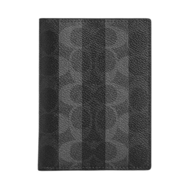 COACH COACH Artificial Leather Card Holder Men's Gray Black