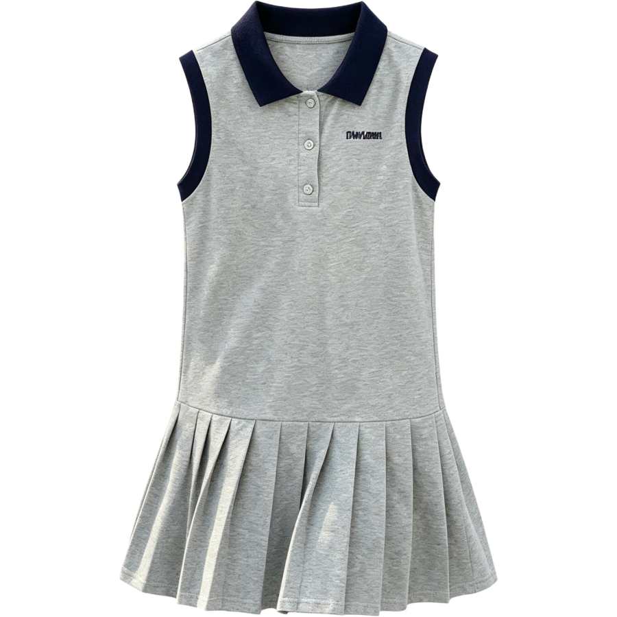 YALU Kids Dresses Polo Collar Thin Short Skirt Stretch