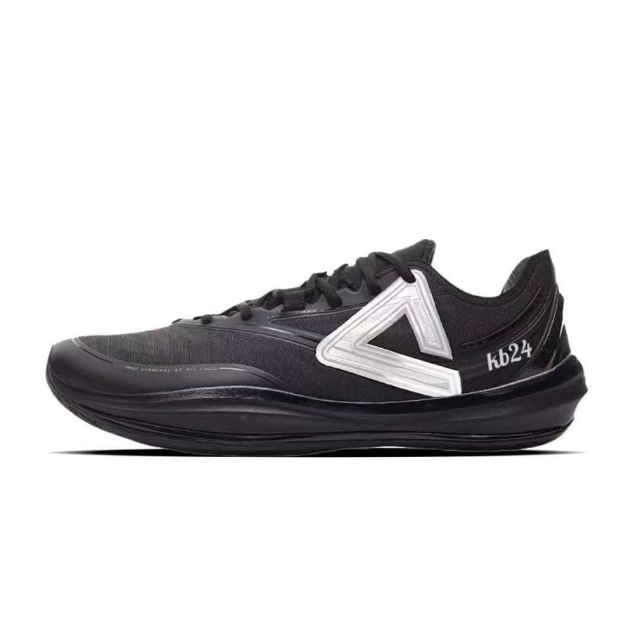 PEAK Abrasion Resistant Slip Resistant Low top Basketball Shoes Men's Black Silver