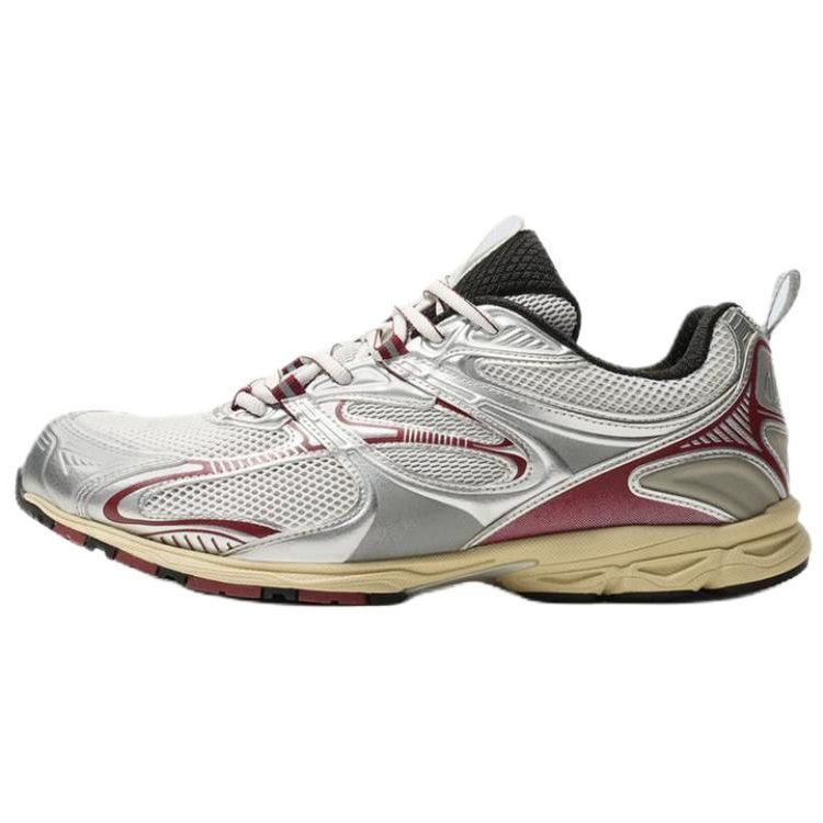 ZARA Pu Abrasion Resistant Low top Casual Running Shoes Men's Silver