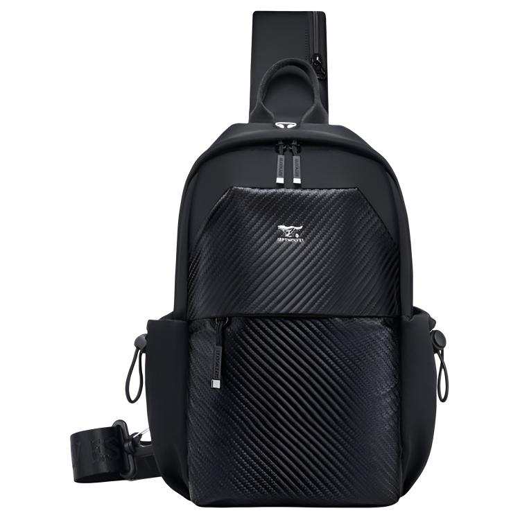 SEPTWOLVES SEPTWOLVES Fabric Sling Bag Men's Black