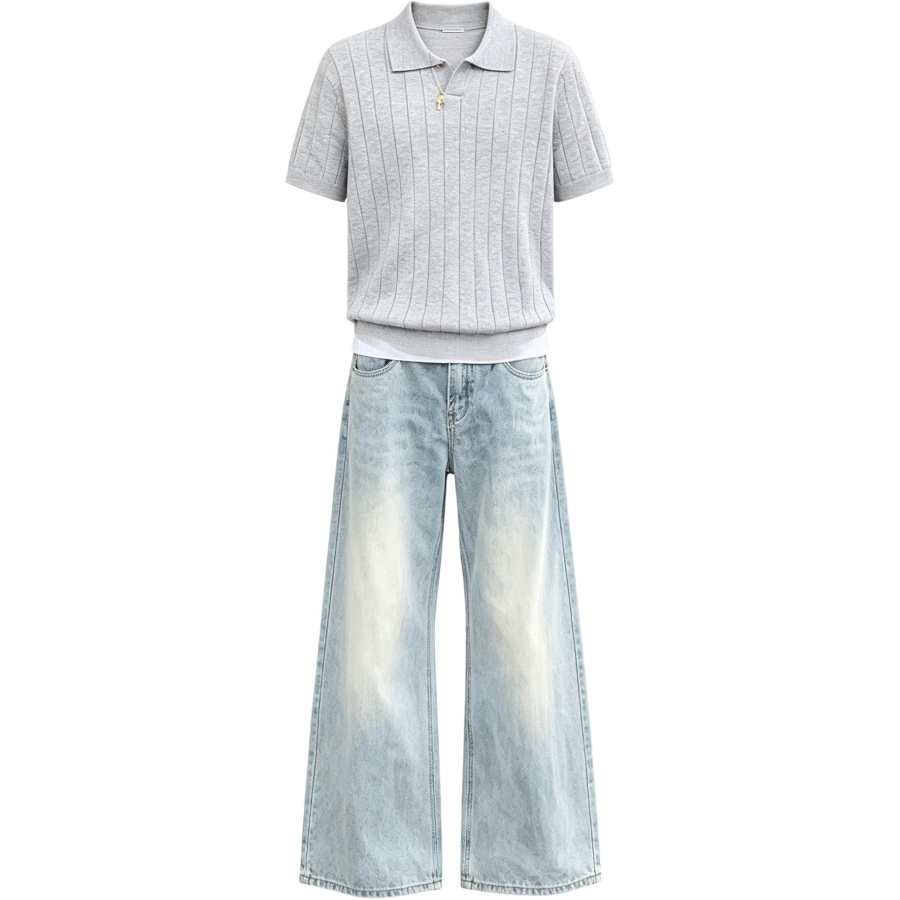 Lnga Landgre Casual Sportswear Men's Polo Collar Thin