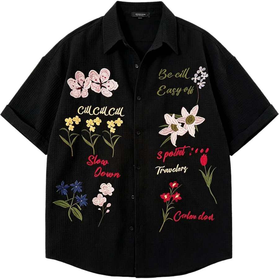 Lnga Landgre Shirts Unisex Lapel Thin Other