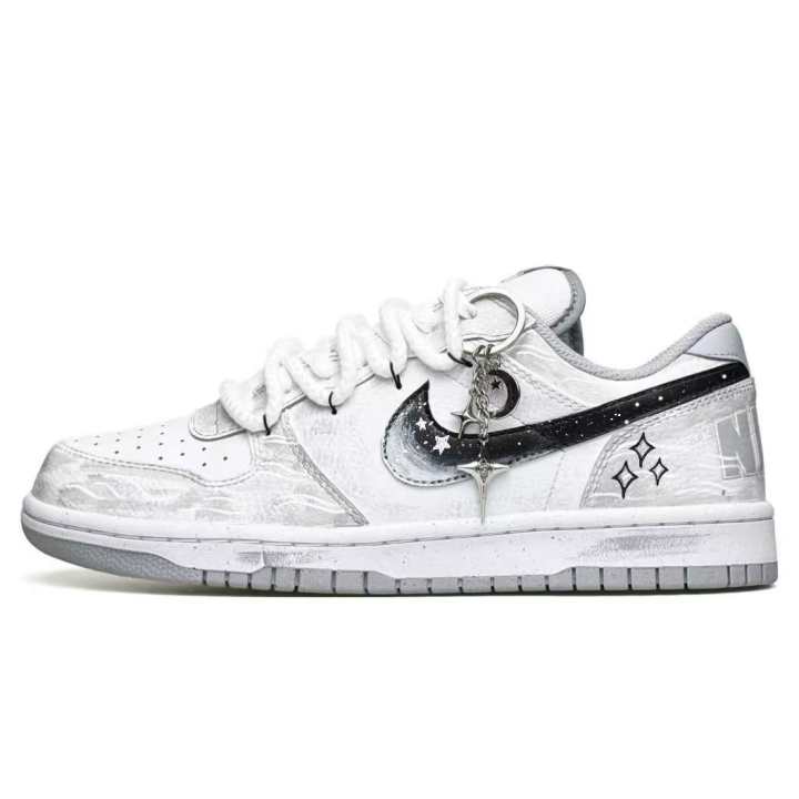 Nike Nike Big Workwear Vintage Luxury Niche Leather Lightweight Breathable Low top Skateboard Shoes Unisex White Moon Gray
