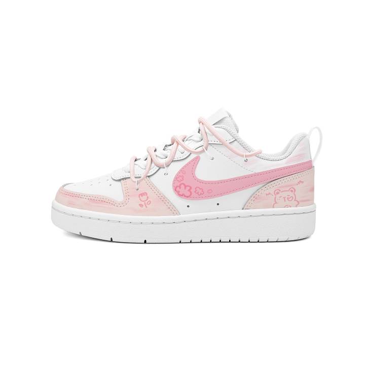 Nike Nike Court Borough Sakura Bear Pu Low top Skateboard Shoes Women's Light Pink