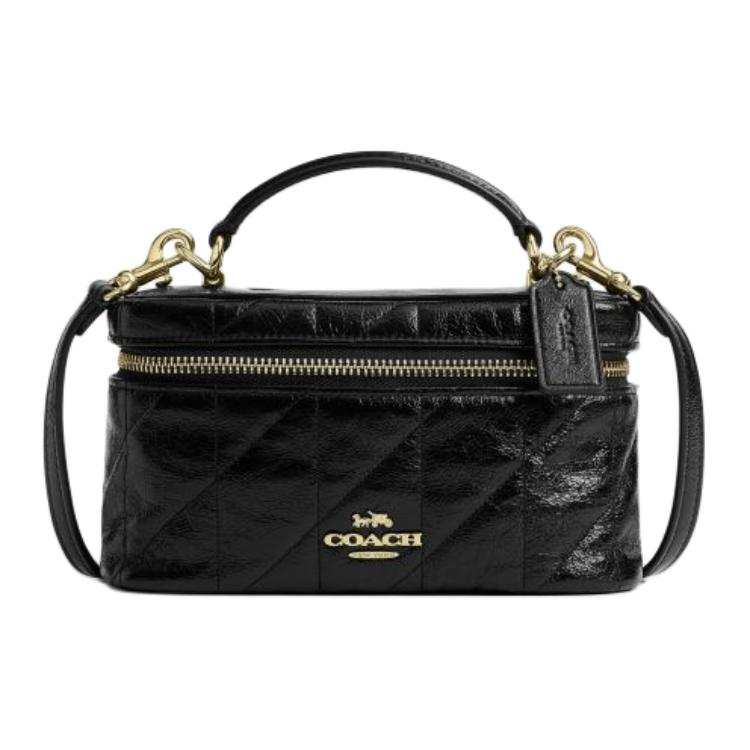 COACH Cow Leather Handbag Small Women's Black