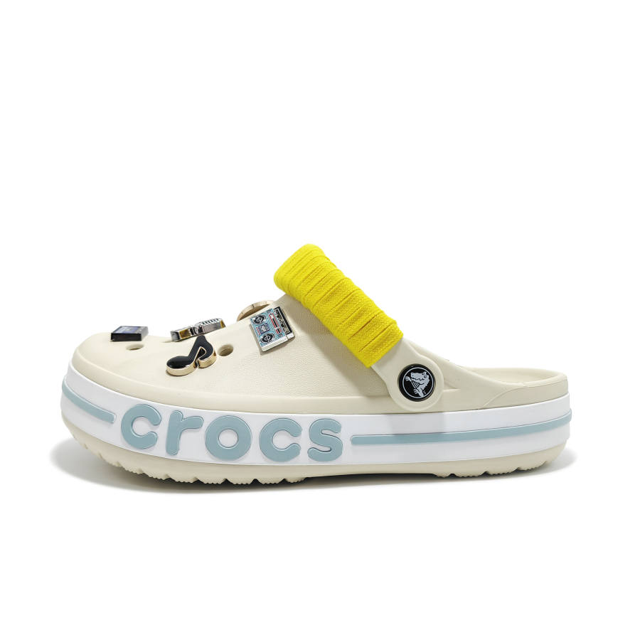Crocs Crocs Bayaband Summer Musical Note EVA Clogs Unisex Ecru