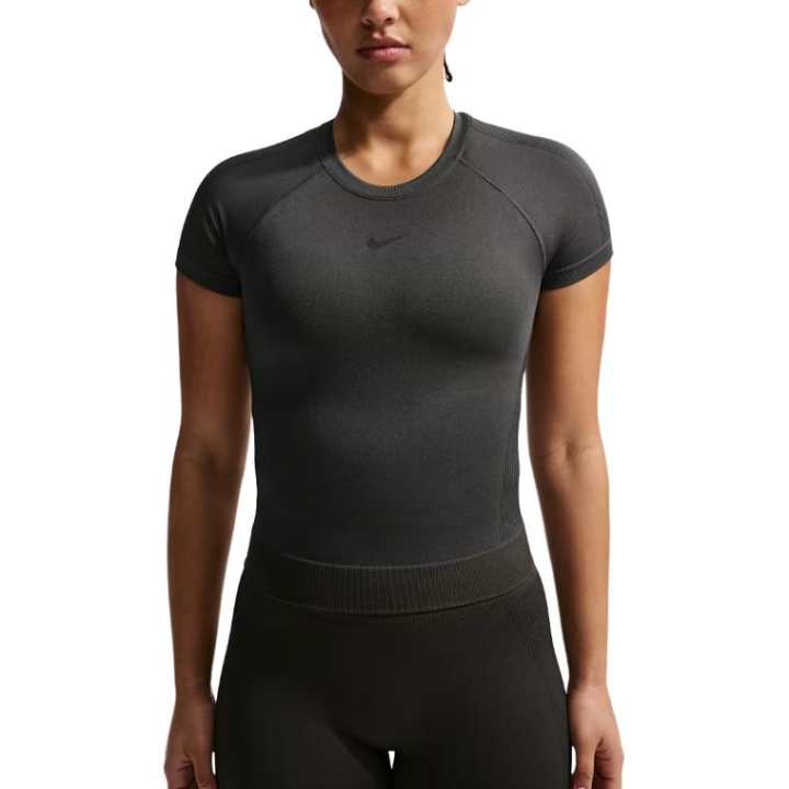 Nike Nike Pro T Shirts Women's Dark Smoke Gray Crew Neck