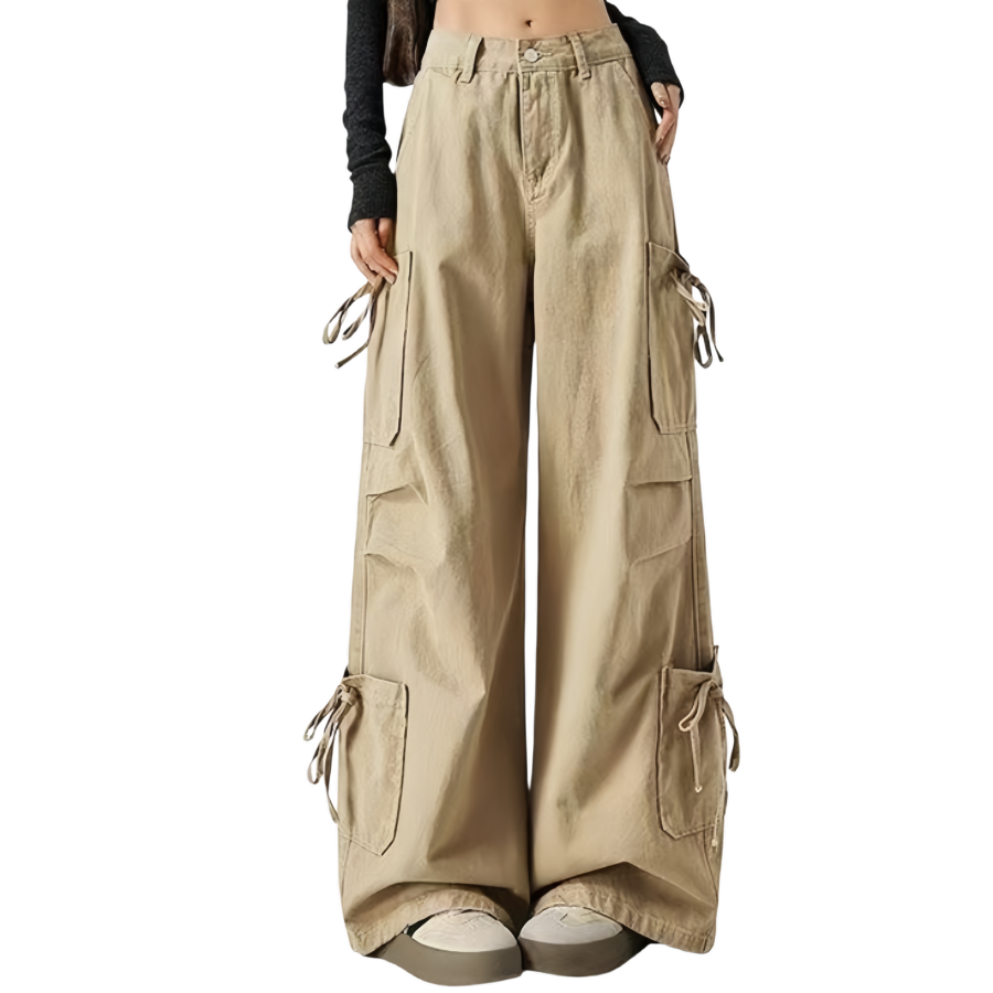 Sugarfunk Sugarfunk Cargo Pants Women's Khaki Moderate Cargo Pants