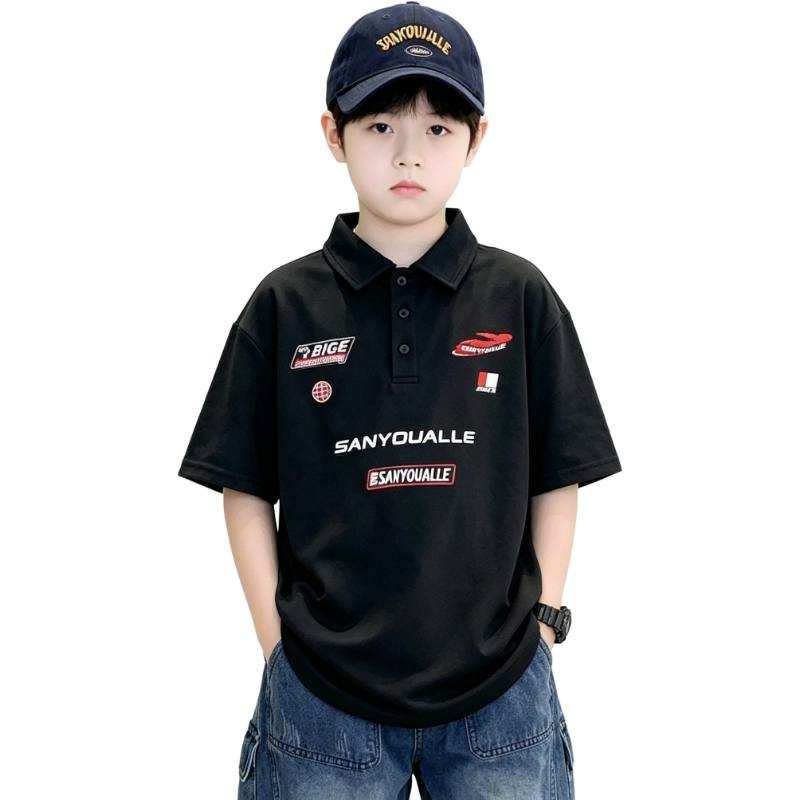 YALU Grade School Polo Shirts Polo Collar Moderate