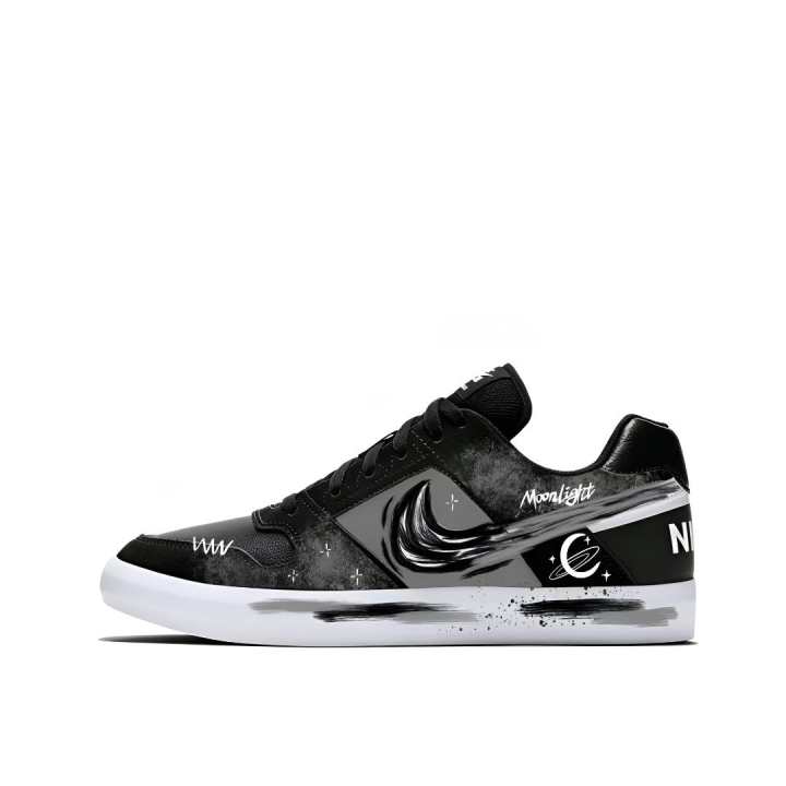 Nike Nike SB Delta Slip Resistant, Abrasion Resistant, Lightweight Low top Skateboard Shoes Unisex Black White
