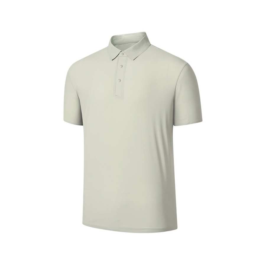 Saucony Polo Shirts Men's Moss Stone Green Polo Collar Moderate Other