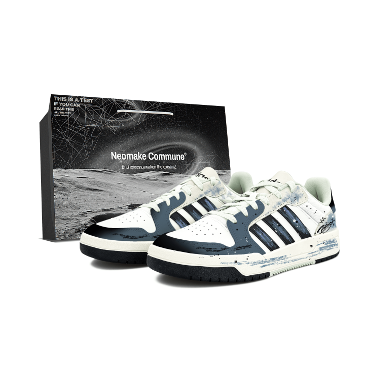 Adidas Adidas ENTRAP Coverage Slip Resistant Abrasion Resistant Low top Skateboard Shoes Unisex Black Blue