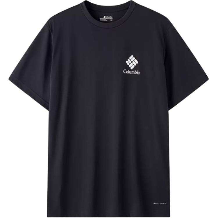 Columbia T Shirts Men's Black Crew Neck Thin Straight Fit