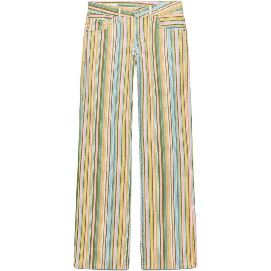 ZARA Jeans Women's Stripes Moderate Wide Leg Pants