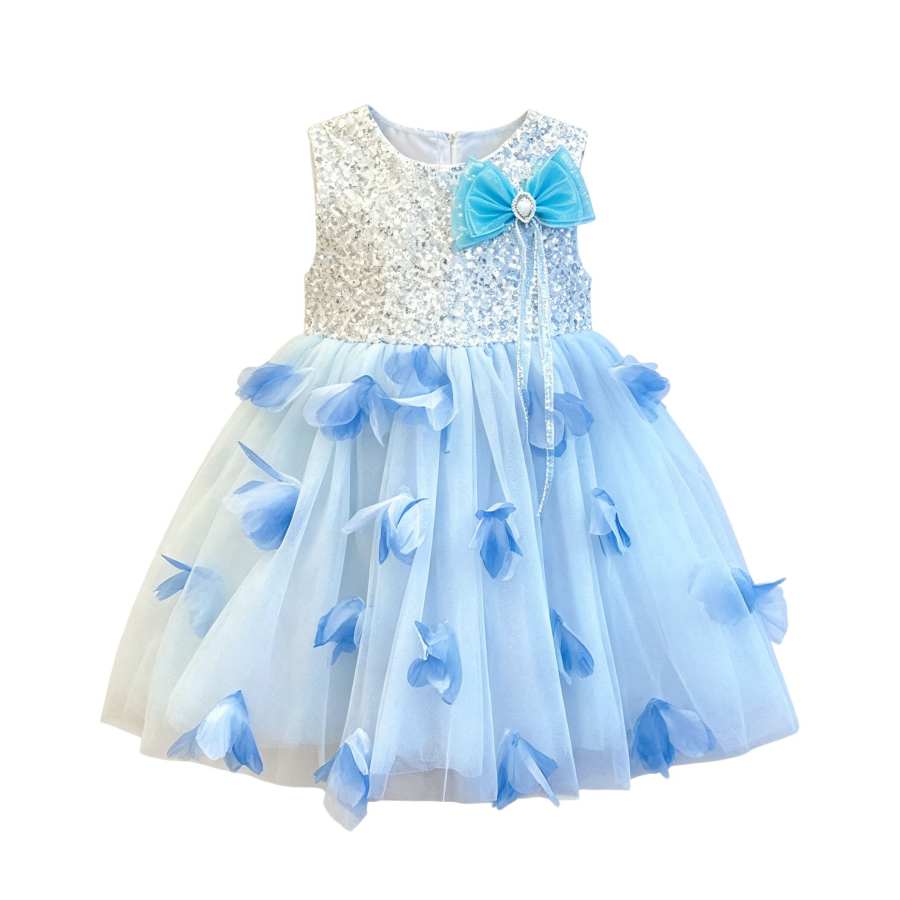 Lanza Kids Dresses Crew Neck Moderate Midi Skirt