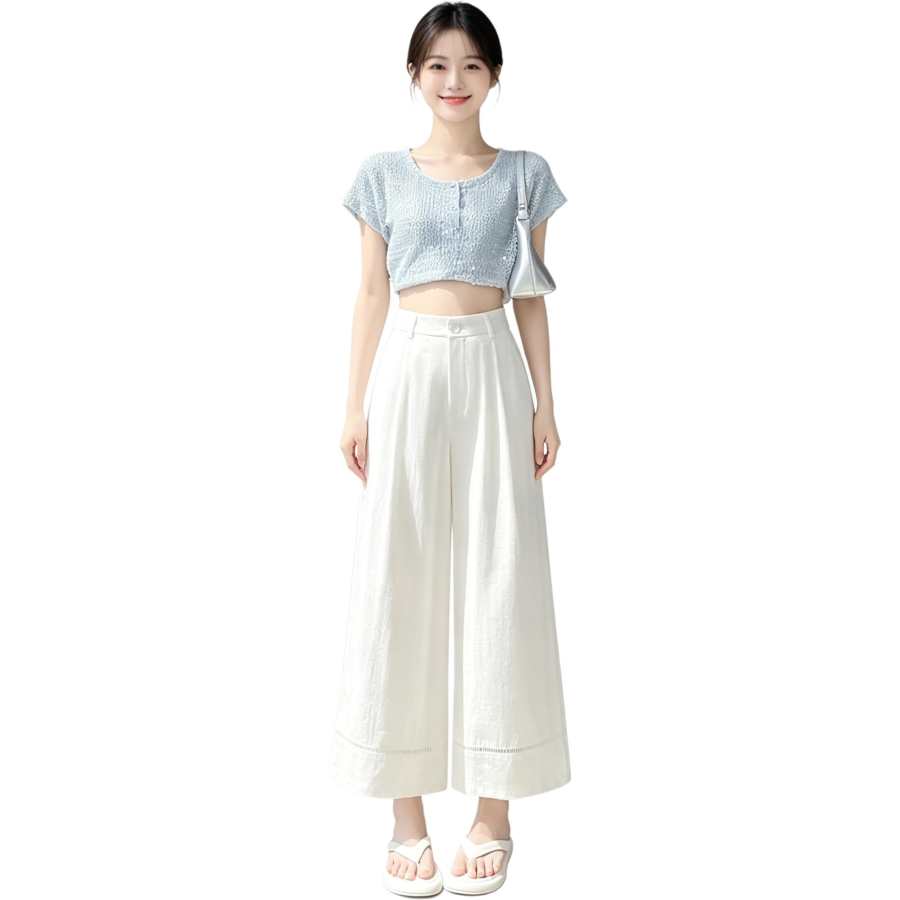 JBBCN Casual Pants Women's Moderate Wide Leg Pants