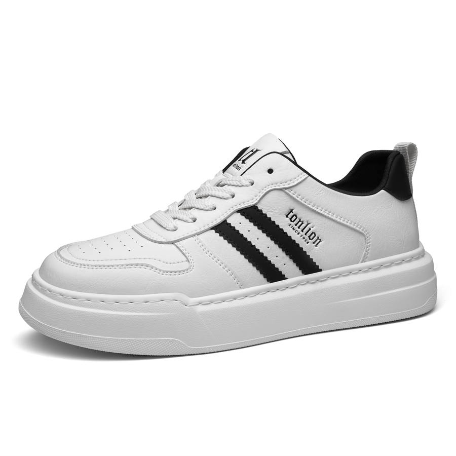 Tonlion Microfiber Leather Low top Skateboard Shoes Men's