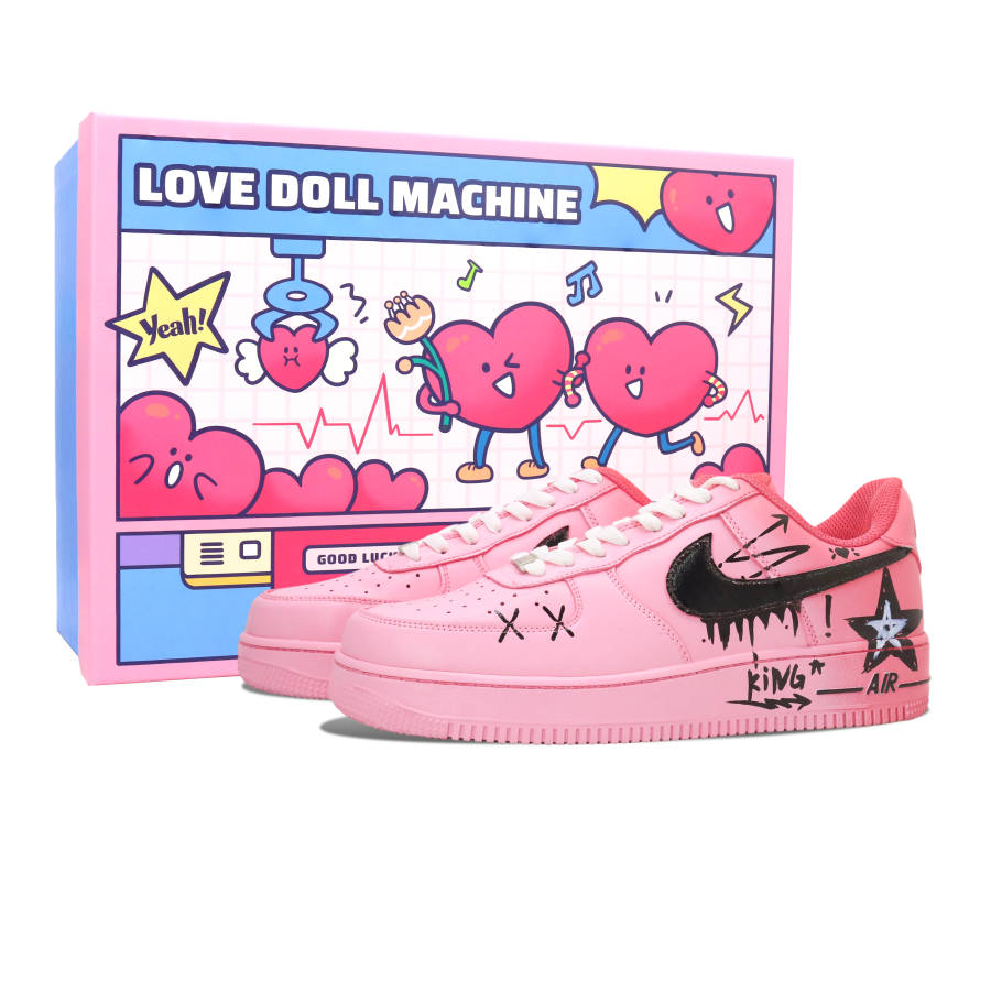 Nike Nike Air Force 1 See You. I Want Two Grapefruits Pu Low top Skateboard Shoes Unisex Pink Gradient