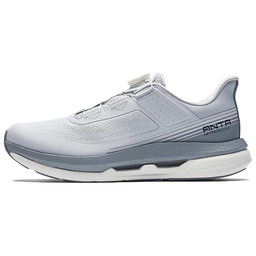Anta Wanli Fabric Cushioning Abrasion Resistant Low top Training Shoes Men's Frost Tower Gray